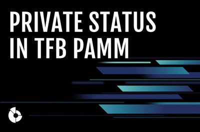 Private status for Money Managers in TFB PAMM